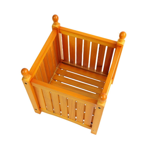 Square Outdoor Flower And Herb Pot - Teak Square Outdoor Flower And Herb Pot - Teak
