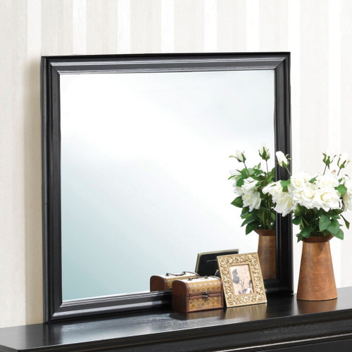 Elegant Traditional Wall Mirror - Black Elegant Traditional Wall Mirror - Black