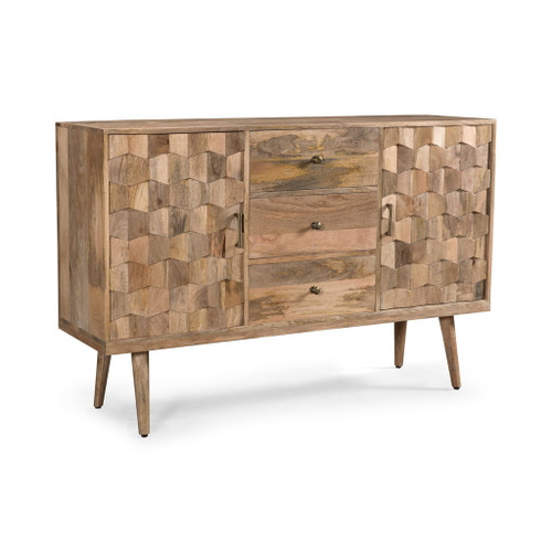 3 Drawer Sideboard With 2 Doors (KD Legs) - Natural 3 Drawer Sideboard With 2 Doors (KD Legs) - Natural
