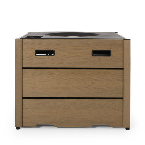 Rustic Style Outdoor Square Propane Fire Pit, 40,000 Btu Rustic Style Outdoor Square Propane Fire Pit, 40,000 Btu