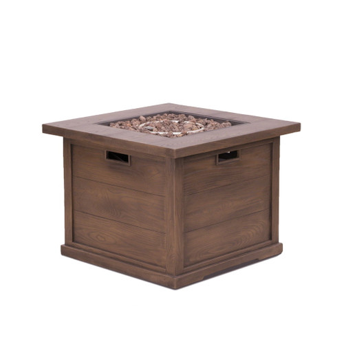 Outdoor Patio Square Gas Burning Mgo Fire Pit, Tank Inside, 40000 Btu Outdoor Patio Square Gas Burning Mgo Fire Pit, Tank Inside, 40000 Btu