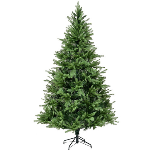 Unlit 7Ft Christmas Tree With Dense Branches, Hinged Design, Realistic Look - Green Unlit 7Ft Christmas Tree With Dense Branches, Hinged Design, Realistic Look - Green
