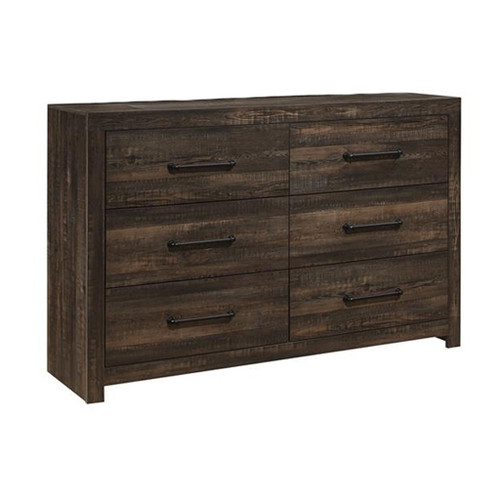 Monica - Dresser With Spacious Drawers Bar Handles - Dark Oak Monica - Dresser With Spacious Drawers Bar Handles - Dark Oak