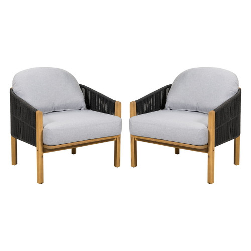 Grotta - Outdoor Wood Club Chair (Set of 2)
