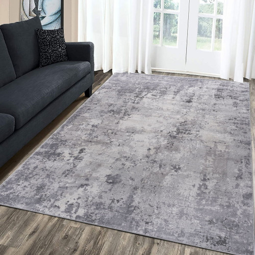 Marfi - 6' X 9' Abstract Area Rug - Light Gray