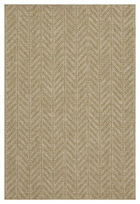 Earth - 5'3" X 7'3" Indoor, Outdoor Area Rug - Natural / White