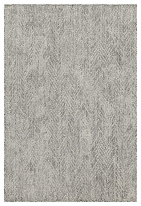 Sunshine - 5'3" X 7'3" Indoor, Outdoor Area Rug - Silver