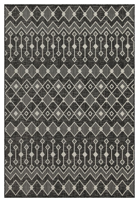 Sunshine - 5'3" X 7'3" Indoor, Outdoor Area Rug - Anthracite