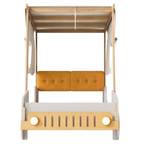 Car Bed With Pillow, Ceiling Cloth And LED