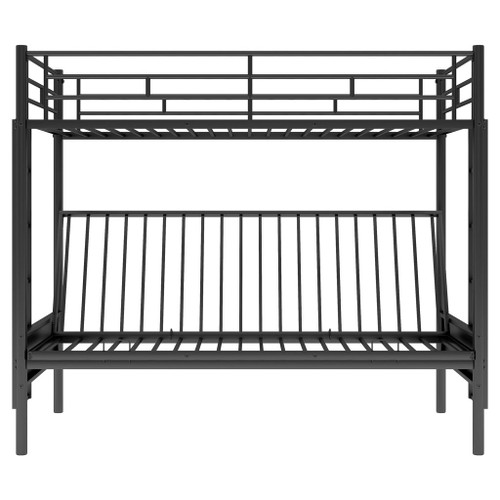 Twin Over Full Bunk Bed, Multi Function - Black