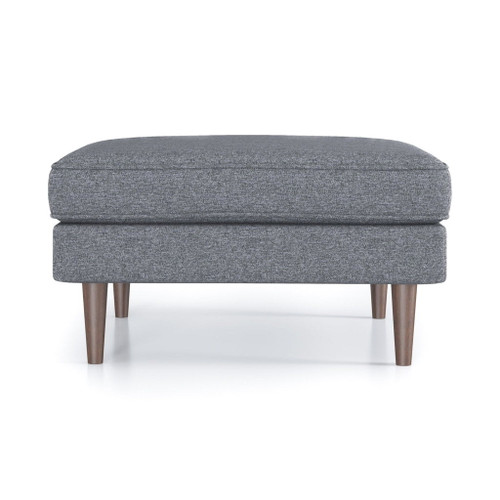 Amber - Square Upholstered Ottoman Linen