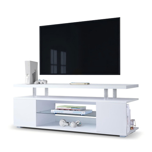 TV Stant With LED And Large Side Cabinet