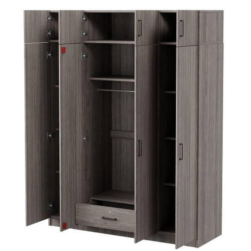 Contemporary 4 Door Wardrobe With 1 Drawer And Top Cabinet