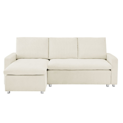 Convertible L Shaped Sleeper Sofa Bed With Reversible Chaise And Storage