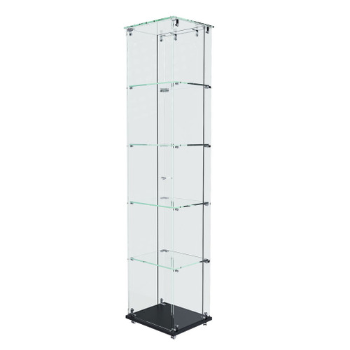 Premium 5 Tier Glass Display Case With 5 Dynamic LED Modes