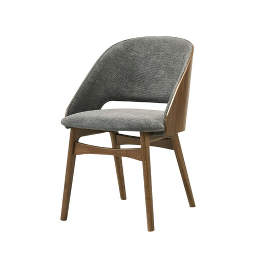 Delmon - Side Chair (Set of 2) - Gray / Walnut