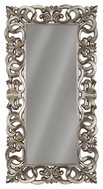 Lucia - Floor Mirror - Antique Silver Finish