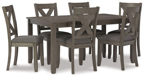 Caitbrook - RECT DRM Table Set (Set of 7) - Gray
