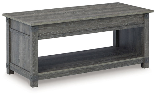 Freedan - Rect Lift Top Cocktail Table - Grayish Brown