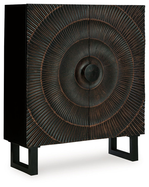 Fosterman - Accent Cabinet - Distressed Black