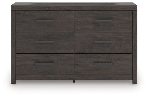 Prendonea - Six Drawer Dresser - Charcoal