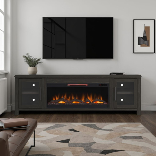 Tybee - Electric Fireplace TV Console For TVs Up To 95" - Clove Tybee - Electric Fireplace TV Console For TVs Up To 95" - Clove