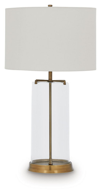 Gizeh - Glass Table Lamp - Clear / Gold Finish