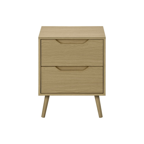 Accent Table With Storage Drawers - Natural