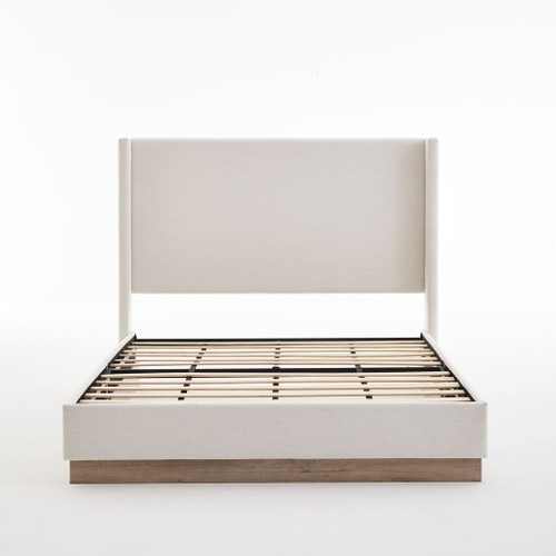 Hosford - Minimalist Upholstered Wingback Bed