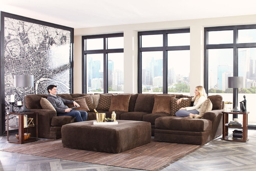Mammoth Modular Sectional - Cocktail Ottoman - Chocolate