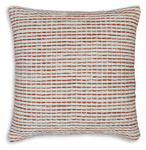 Nashlin - Pillow (Set of 4) - White / Rust