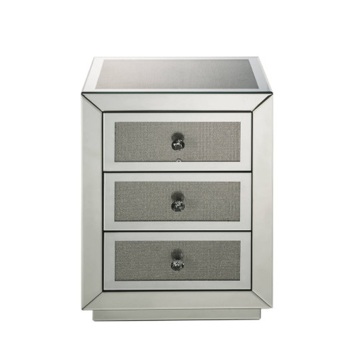 Noralie - Accent Table - Silver / Mirror