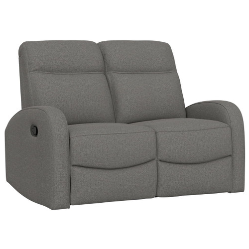 Manual Reclining Loveseat With Dual Seating Support For Living Room