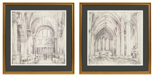 Downyard - Wall Art Set (Set of 2) - Black / Beige