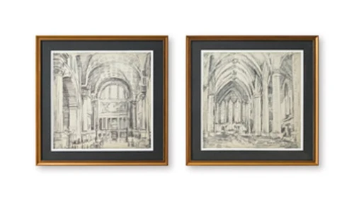 Downyard - Wall Art Set (Set of 2) - Black / Beige
