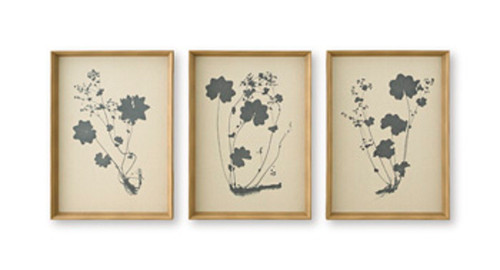 Huddwick - Wall Art Set (Set of 3) - Linen / Black