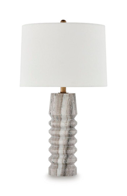 Desmont - Marble Table Lamp - White / Beige / Gray