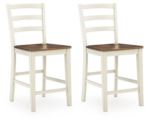 Brinfern - Barstool (Set of 2) - Brown / Antique White