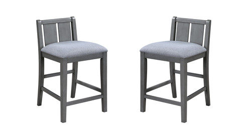 Graham - 20" Upholstered Seat Counter Height Chair (Set of 2) - Gray