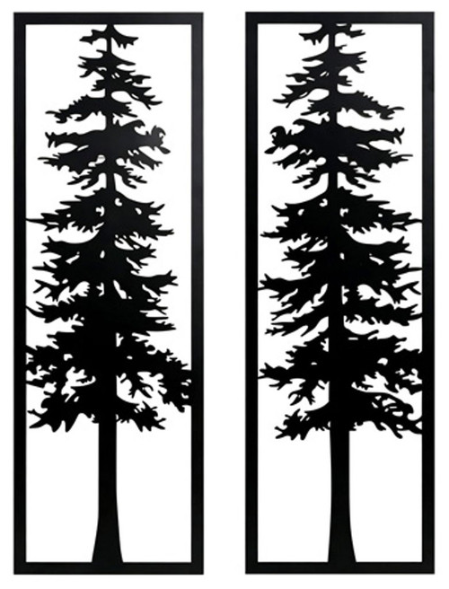 Bondwell - Indoor/Outdoor Wall Decor Set (Set of 2) - Black