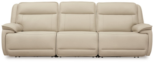 Double Deal - 3-Piece Power Reclining Sofa Sectional - Almond
