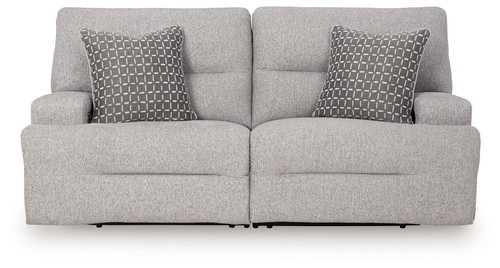 Acklen Place - 2-Piece Power Reclining Sectional Loveseat - Pewter