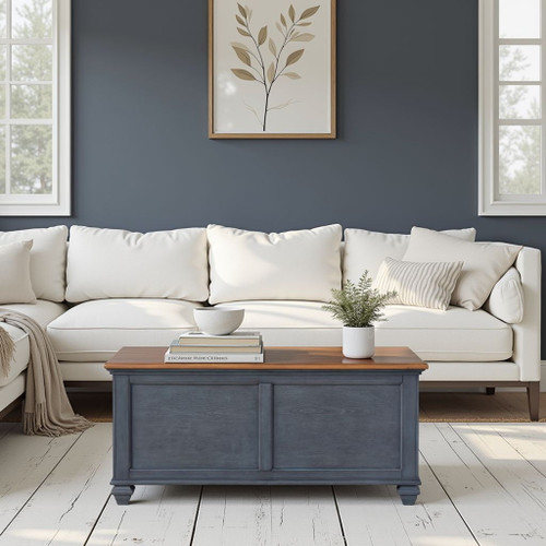 Lift-Top Coffee Table - Blue