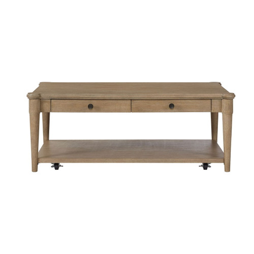 Cocktail Table With Two Storage Drawers And Casters