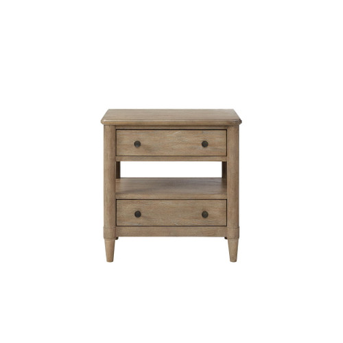 Open Nightstand With 2 Drawers