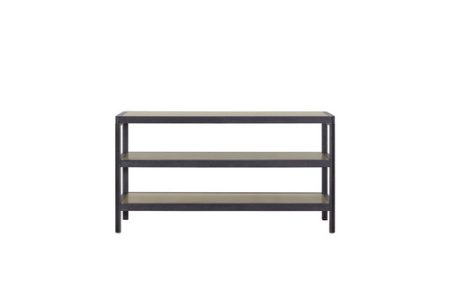 Console Table With Insets - Black