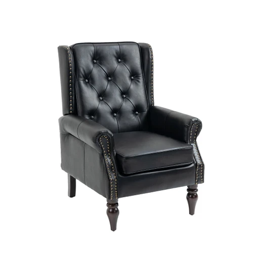 Modern Accent Armchair With Sturdy Wood Legs
