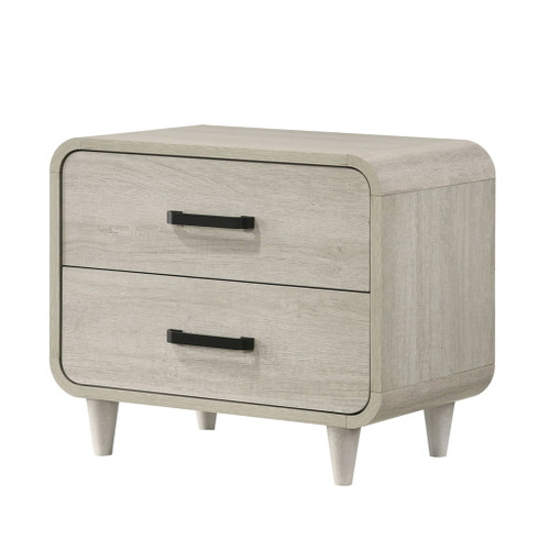 Nightstand With 2 Drawers, Ample Storage Space - Antique White