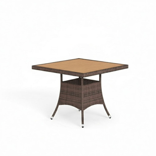 All-Weather Square Rattan Patio Dining Table
