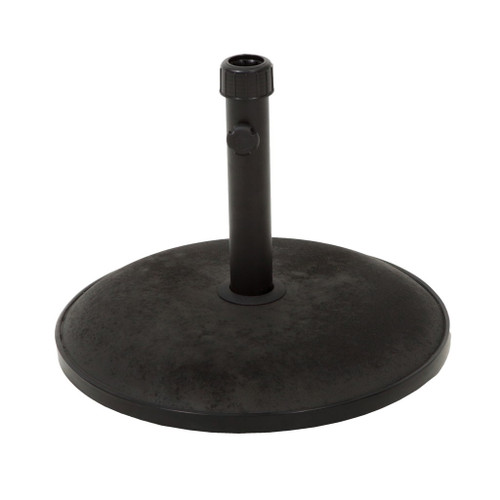 Stylish Concrete Umbrella Base With Iron Support Pole - Black